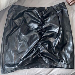 Black mini skirt